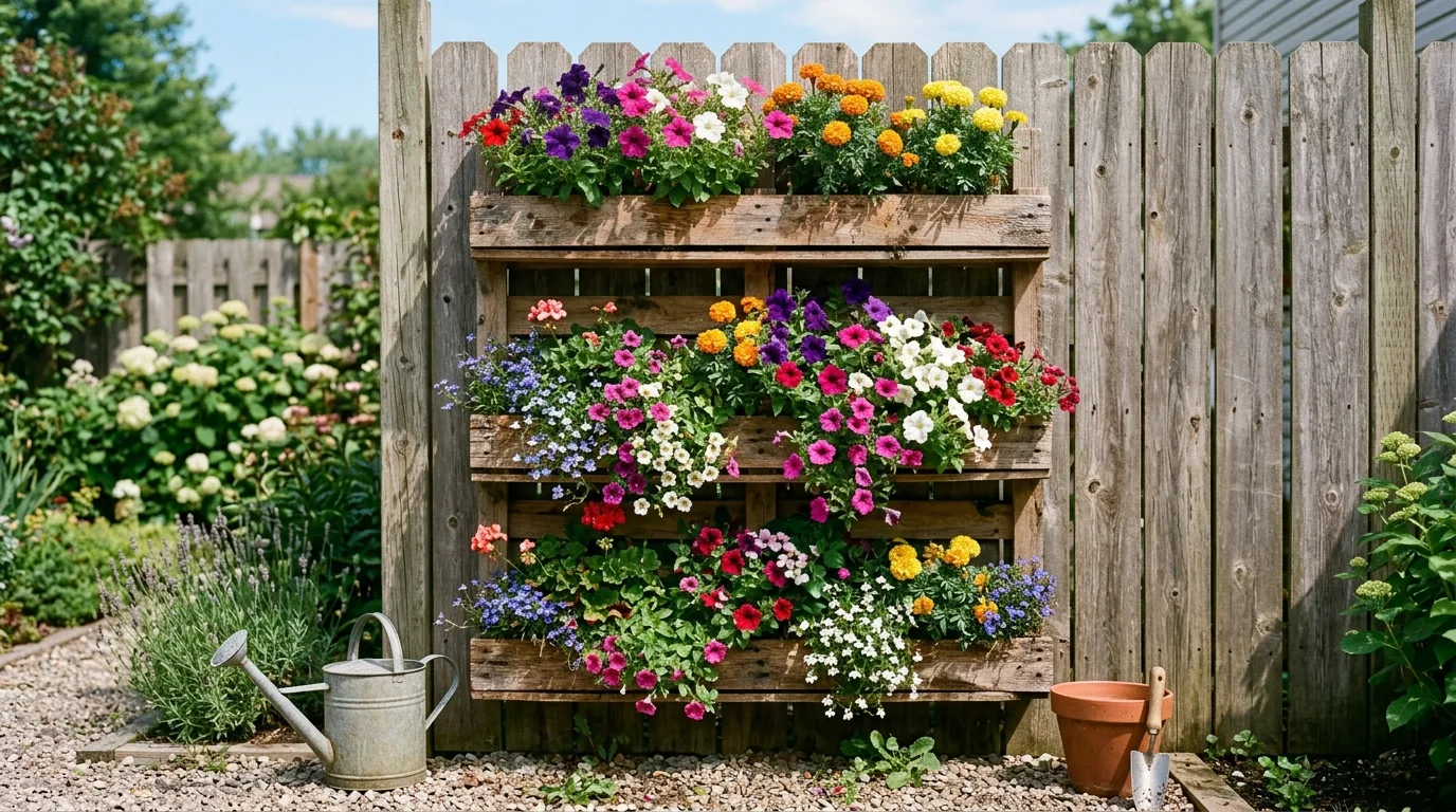 Pallet Flower Display